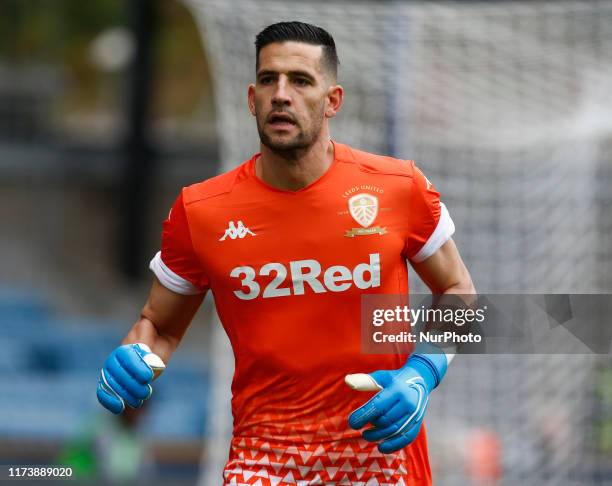 Kiko Casilla of Leeds United during English Sky Bet Championship between Millwall and Leeds United at The Den , London, England on 05 October 2019