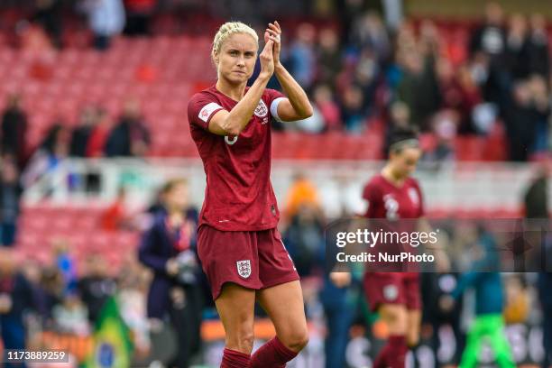 Steph Houghton of England Women during the International Friendly match between England Women and Brazil Women at the Riverside Stadium,...