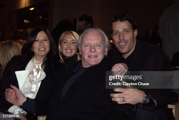 Stella Arroyave, Sage Robbins, Sir Anthony Hopkins and Tony Robbins