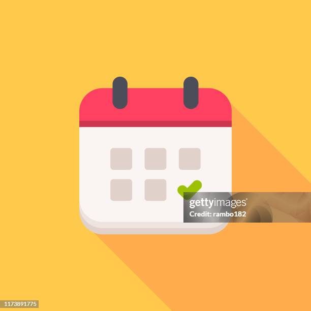 calendar flat icon. pixel perfect. for mobile and web. - countdown clock 1 stock illustrations