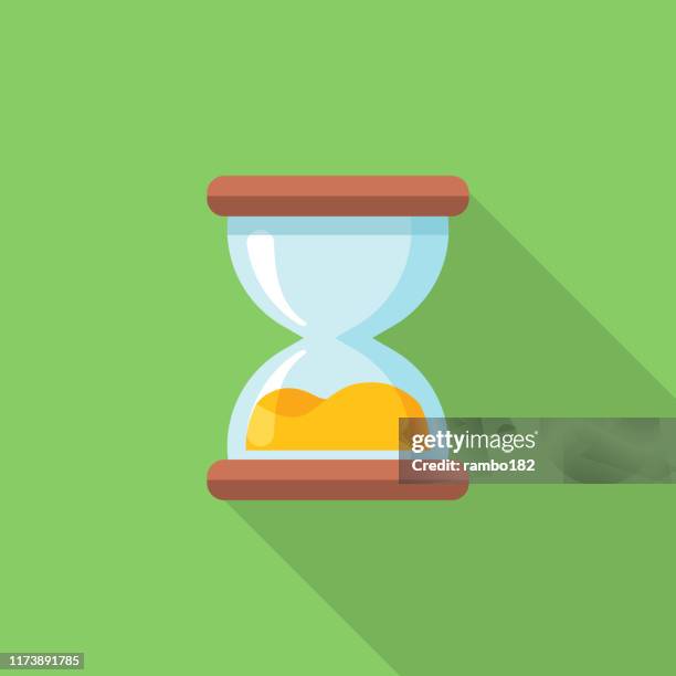 hourglass flat icon. pixel perfect. for mobile and web. - due diligence abstract stock illustrations