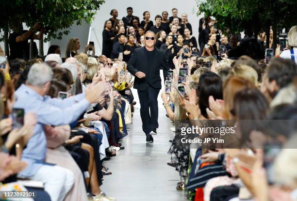 Michael Kors walks the runway during the Michael Kors Collection Spring 2020 Runway Show on September 11, 2019 in Brooklyn City.
