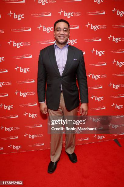 Harry Lennix attends Annual Charity Day Hosted By Cantor Fitzgerald, BGC and GFI - BGC Office - Arrivals on September 11, 2019 in New York City.