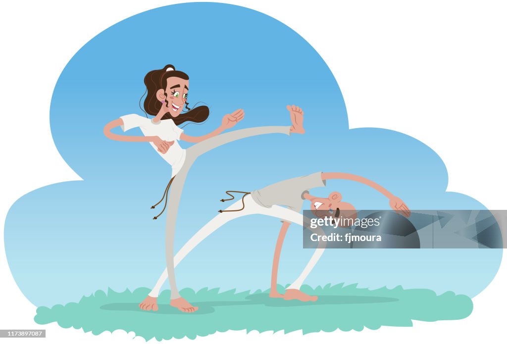 Playing capoeira Brazil