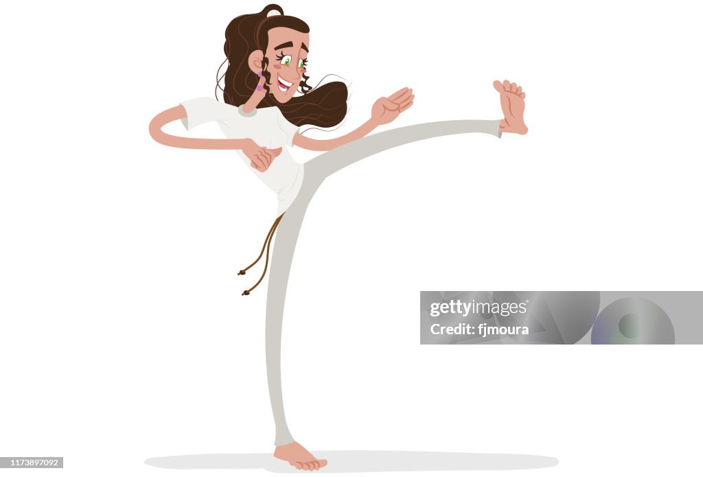 Playing capoeira Brazil