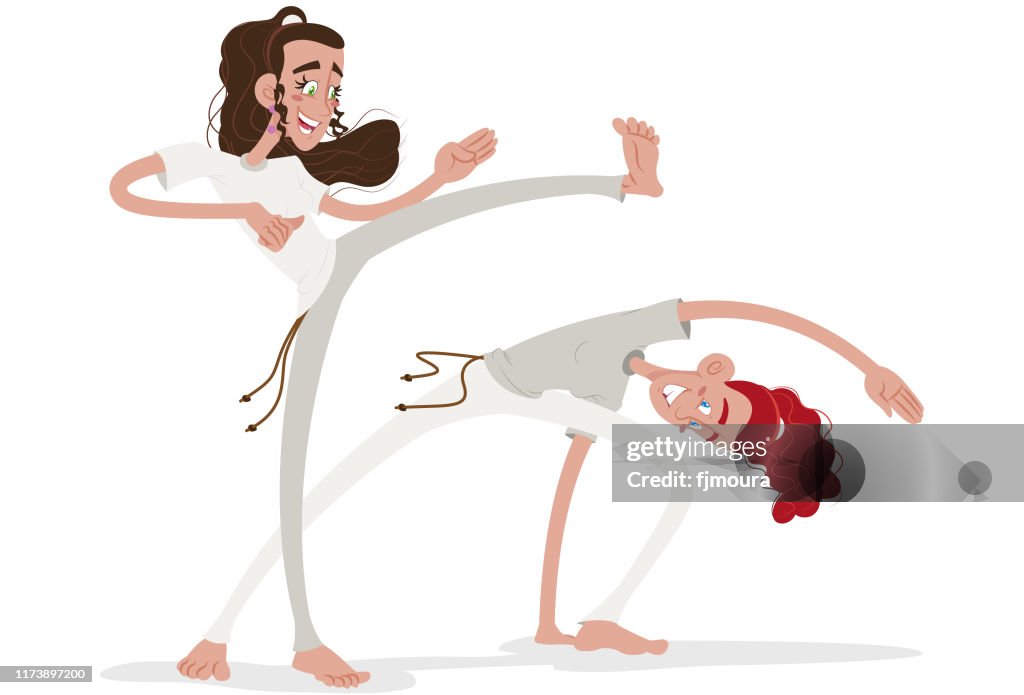 Playing capoeira Brazil
