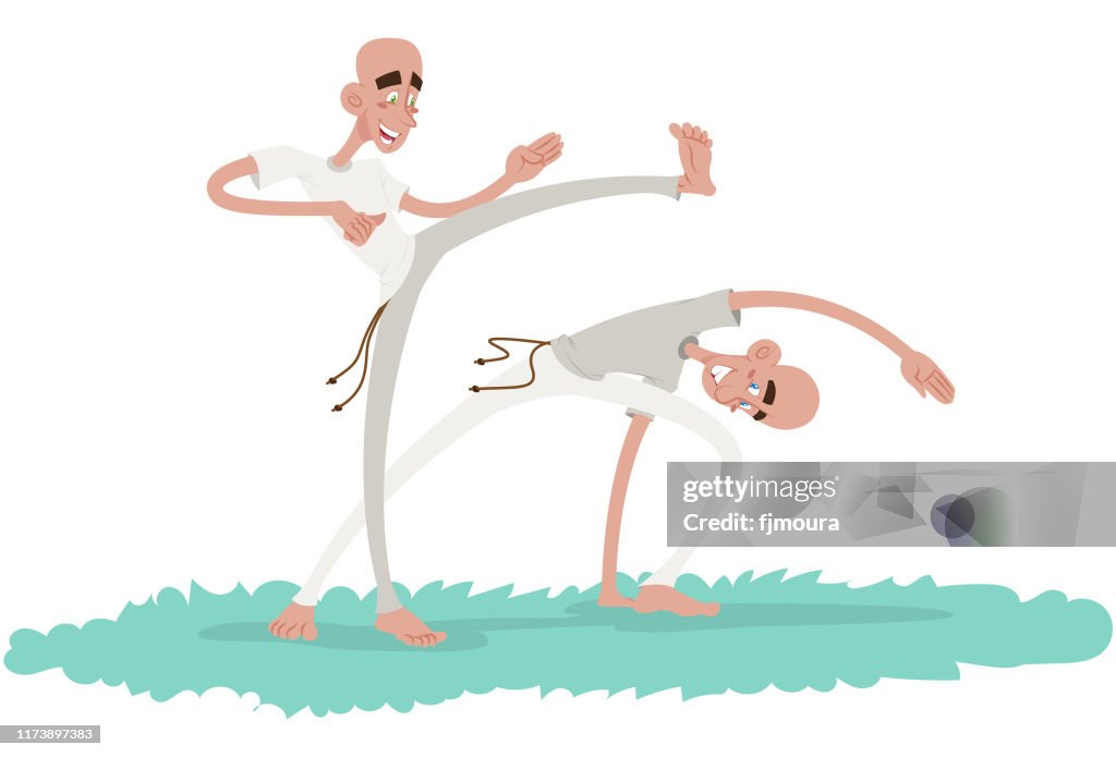 Playing capoeira Brazil