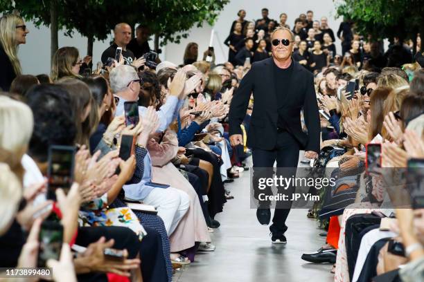 Michael Kors walks the runway during the Michael Kors Collection Spring 2020 Runway Show on September 11, 2019 in Brooklyn City.