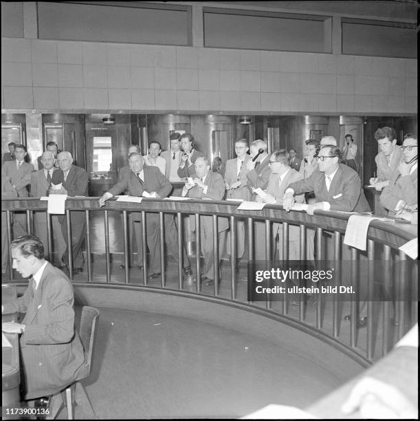 Brokers at the Zurich Stock Exchange, 1952