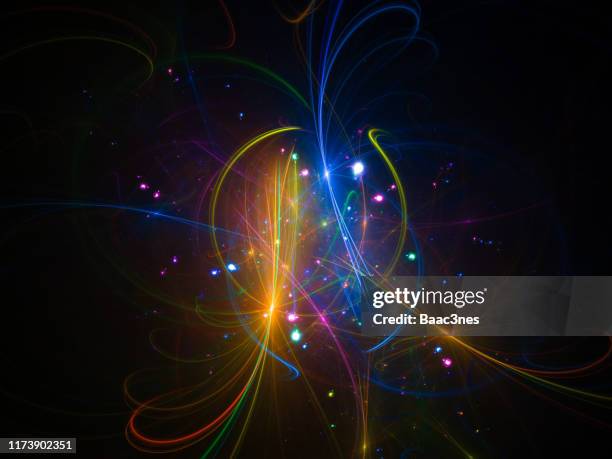 computer generated abstract fractals - atomic imagery stock-fotos und bilder