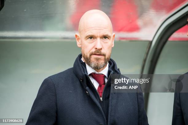 Ajax trainer / coach Erik ten Hag during the Dutch Eredivisie match between ADO Den Haag and Ajax Amsterdam at Cars Jeans stadium on October 06, 2019...