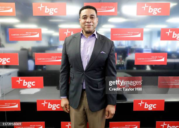 Harry Lennix attends Annual Charity Day Hosted By Cantor Fitzgerald, BGC and GFI - BGC Office – Inside on September 11, 2019 in New York City.