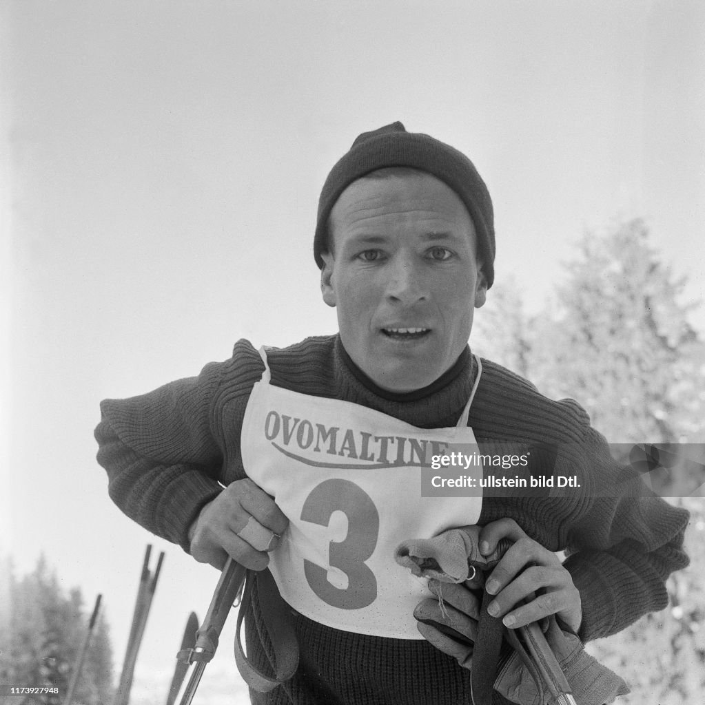 Othmar Schneider, skier from Austria, ca. 1950