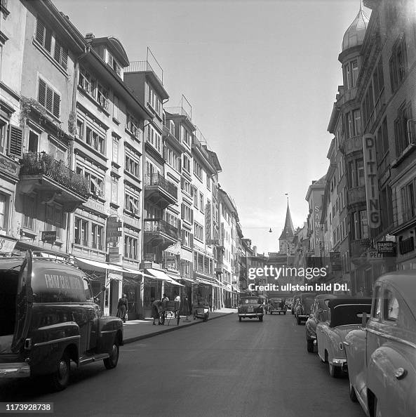 Rennweg in Zürich 1952 News Photo Getty Images