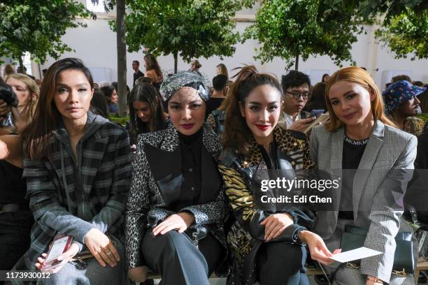 Scha Alyahya, Neelofa, Min Pechaya, and Yvette King attends MICHAEL KORS COLLECTION Spring 2020 Runway Show at Duggal Greenhouse on September 11,...