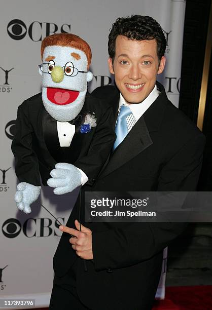 Rod and John Tartaglia from "Avenue Q" during 60th Annual Tony Awards - Arrivals at Radio City Music Hall in New York City, New York, United States.
