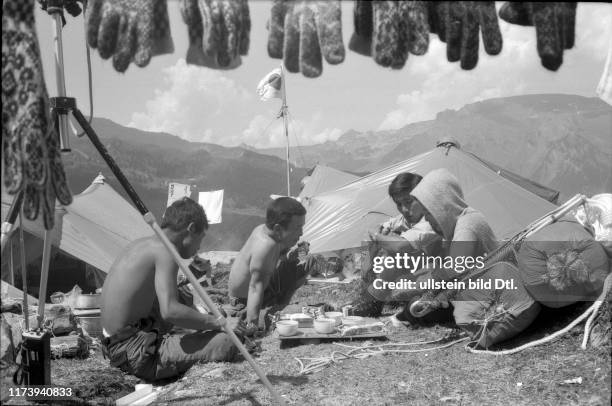 Some Japanese try to climb the Eiger North Face in the summer direttissima, 1969 Some Japanese try to climb the Eiger North Face in the summer...