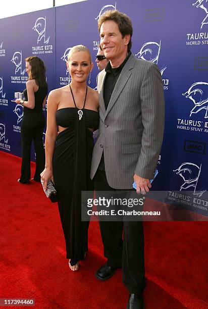 Katie Lohmann and guest during 2007 Taurus World Stunt Awards - Red Carpet at Paramount Studios in Los Angeles, California, United States.