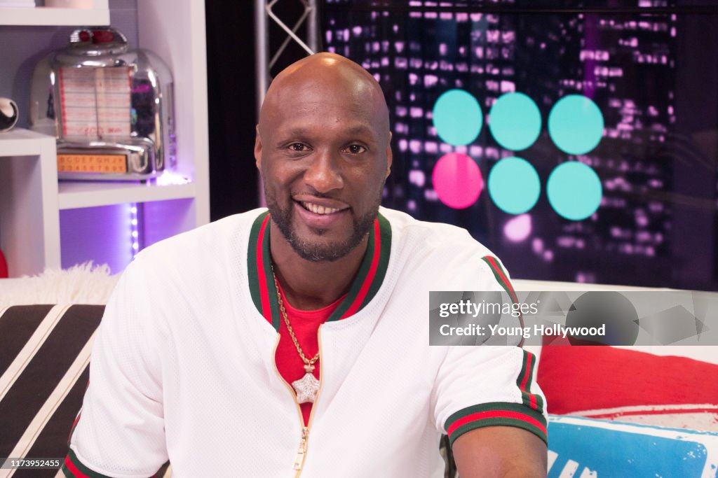 Lamar Odom Visits Young Hollywood Studio