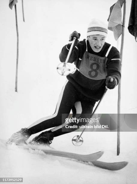 Lauberhorn Race 1963, Slalom: winner Guy Périllat