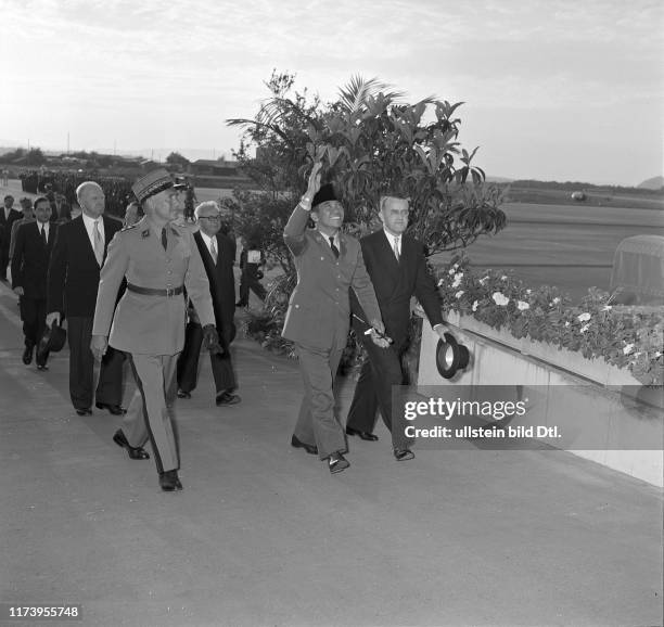 Arrival of Indonesia's President Sukarno in Kloten, 1956