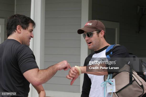 Mark Cuban and Geoff Stults during Klein Creative Communications Provides Gift Bags at the 2006 Reebok Heroes Celebrity Baseball Game at Dr. Pepper...