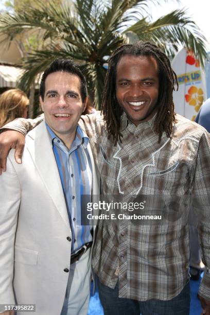 Mario Cantone and Sal Masekela during The Premiere of Columbia Pictures and Sony Pictures Animation's "SURF'S UP" at Mann Village Theatre in...