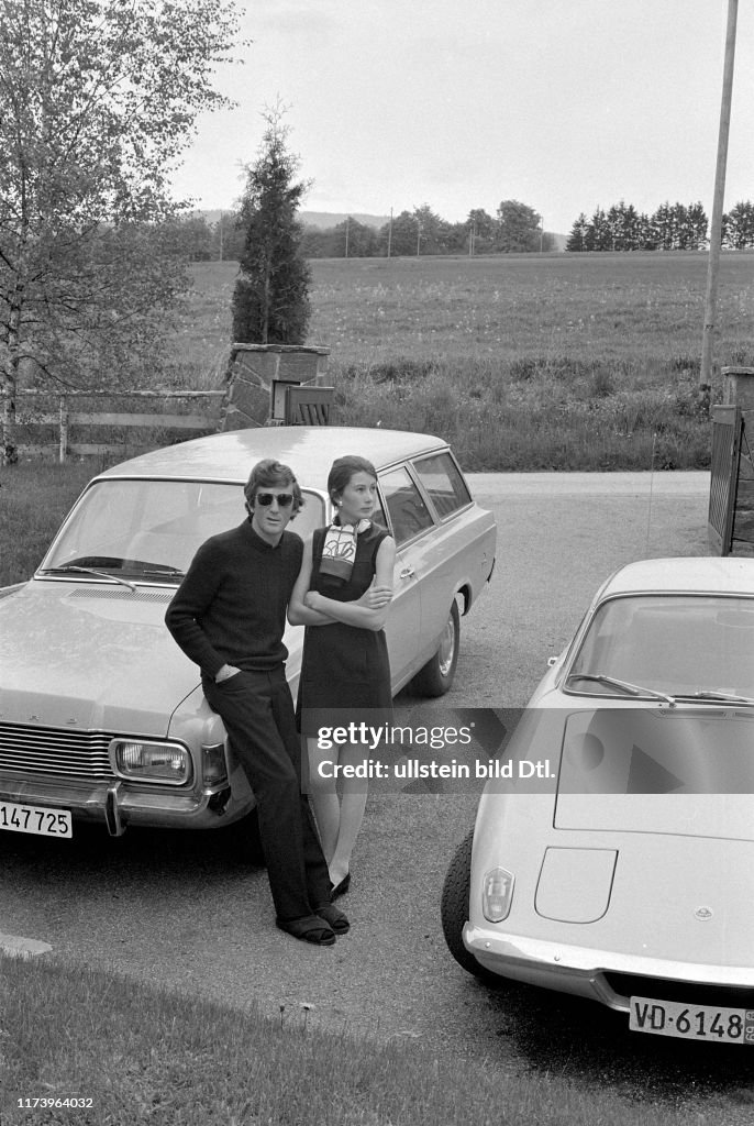 Jochen Rindt, Austrian race driver, with his wife Nina, 1969