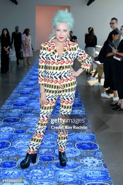 Cyndi Lauper attends Libertine fashion show during New York Fashion Week: The Shows at Gallery II at Spring Studios on September 11, 2019 in New York...