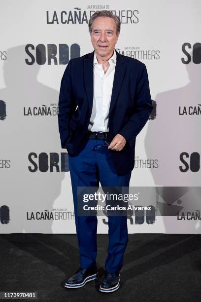 Inaki Gabilondo attends 'Sordo' premiere at the Capitol cinema on September 11, 2019 in Madrid, Spain.