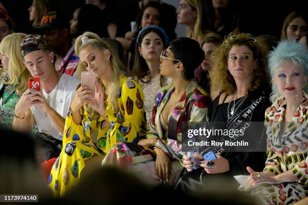 Paris Hilton, Monica, Nikki Fontanella, and Cyndi Lauper attend Libertine fashion show during New York Fashion Week: The Shows at Gallery II at...