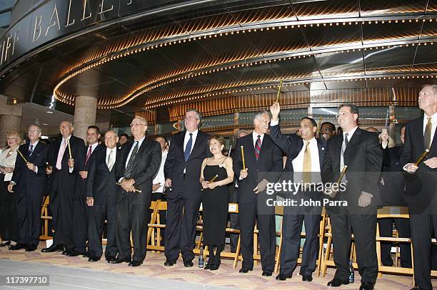 Mayor Manny Diaz,Woody Weiser,Michael Hardy,President and CEO of Carnival Center, Governor Jeb Bush, Columba Bush ,Mayor Carlos Alvarez, Commission...