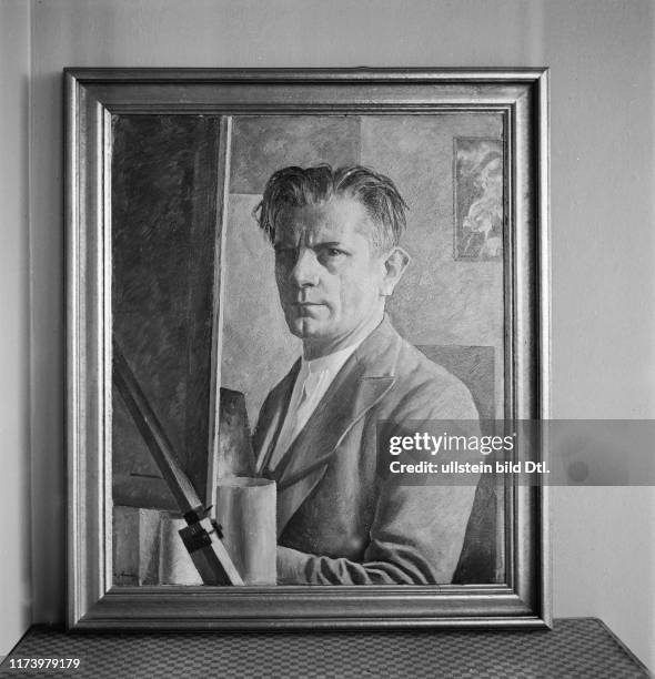 Selbstporträt von Albin Schweri, 1945