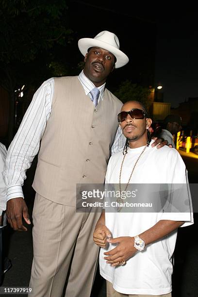 Shaquille O'Neal and Ludacris during General Motors Presents 3rd Annual GM All-Car Showdown Hosted by Shaquille O'Neal - Backstage and Audience at...