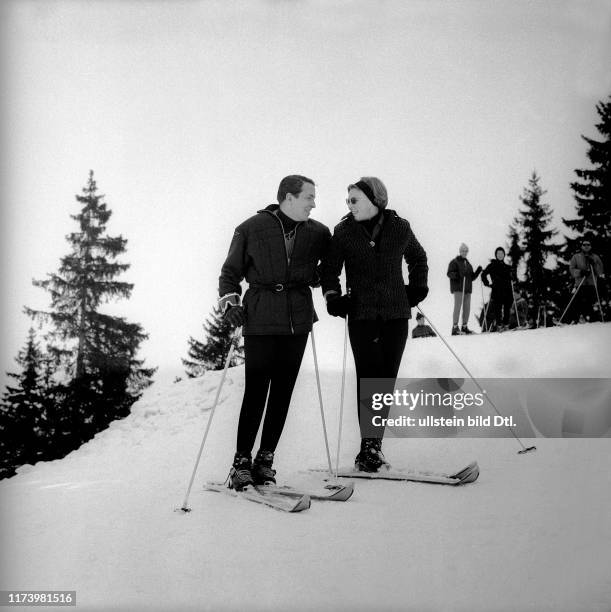 Beatrix and Claus of the Netherlands in Gstaad 1965