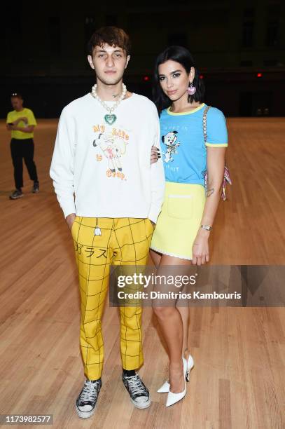 Anwar Hadid and Dua Lipa attend the Marc Jacobs Spring 2020 Runway Show at Park Avenue Armory on September 11, 2019 in New York City.