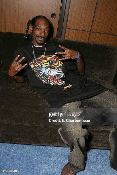 Snoop Dogg during General Motors Presents 3rd Annual GM All-Car Showdown Hosted by Shaquille O'Neal - Backstage and Audience at Paramount Studios in...