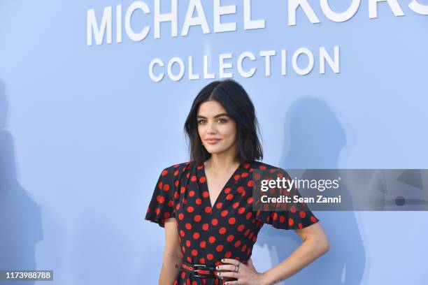 Lucy Hale attends the Michael Kors S/S 2020 Fashion Show at Duggal Greenhouse on September 11, 2019 in Brooklyn, New York.