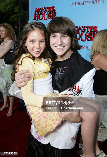 Ryan Newman and Mitchel Musso during Los Angeles Premiere of Columbia Pictures "Monster House" at Mann Village in Westwood, California, United States.