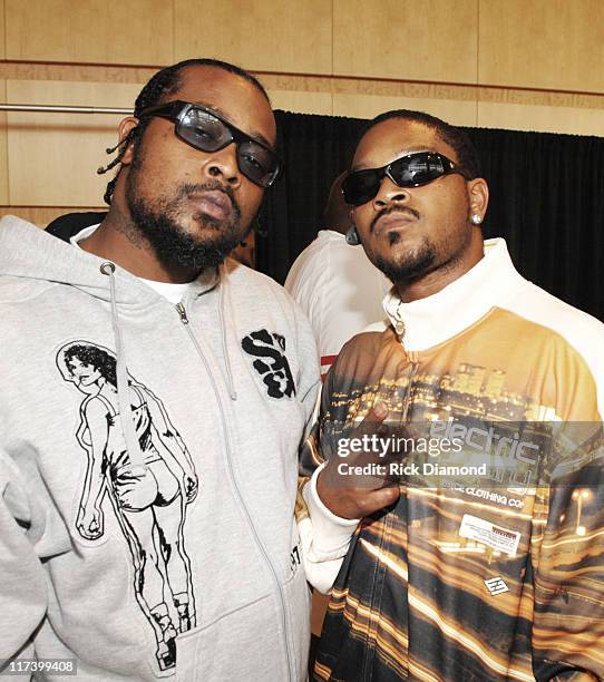 Kjugo and T-Mo of Goodie Mob during Radio One Presents 2nd Annual Dirty Awards - Red Carpet Arrivals at Georgia International Convention Center in...