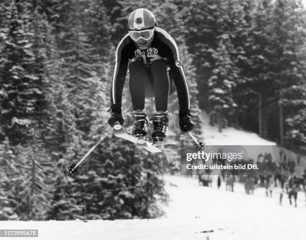 Winner Bernhard Russi, world ski championship, Val Gardena 1970