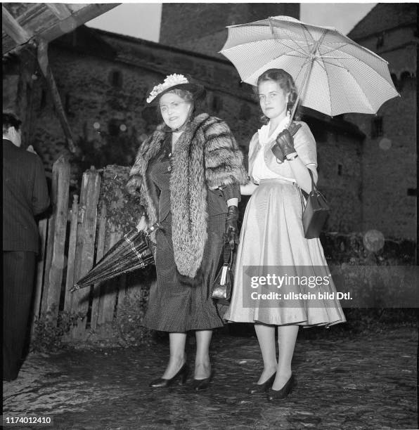 Princess Margaret visits Castle Chillon, 1949