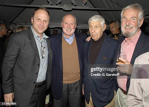 Bob Berney, president of Picturehouse, Michael Lynne, chairman and CEO of New Line Cinema, Don Hewitt, producer, and Steven Hewitt, producer