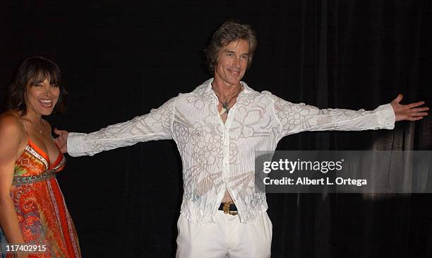 Devin Devasquez and Ron Moss during 21st Annual IMAGEN Awards - Arrivals at The Beverly Hilton in Beverly Hills, California, United States.