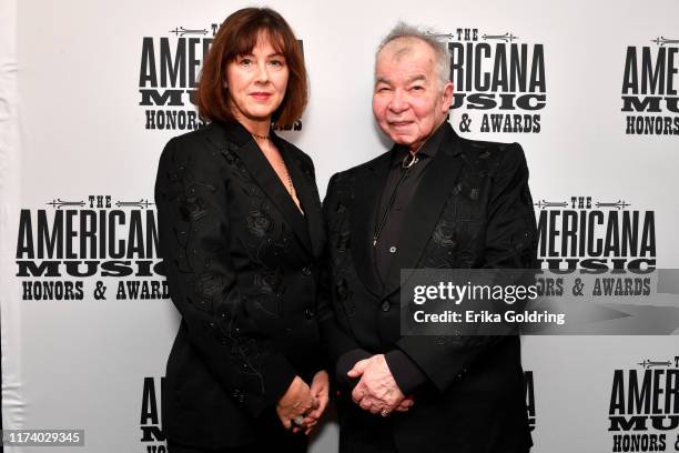 Fiona Prine and John Prine seen backstage during the 2019 Americana Honors & Awards at Ryman Auditorium on September 11, 2019 in Nashville, Tennessee.