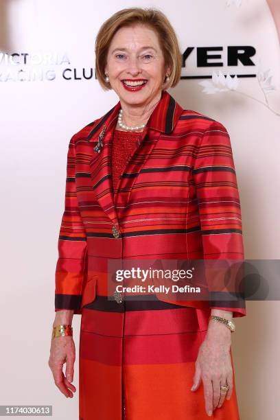 Gai Waterhouse Hall of Fame trainer and VRC ambassador attends the Myer Spring Fashion Lunch at Flemington Racecourse on September 12, 2019 in...