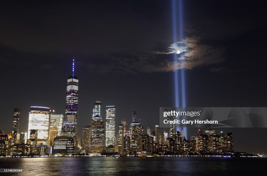 Tribute in Light Marks the 18th Anniversary of the 9/11 Attacks in New York City