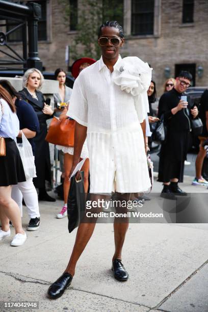 Miss J Alexander arrives at the Marc Jacobs show during New York Fashion Week on September 11, 2019 in New York City.