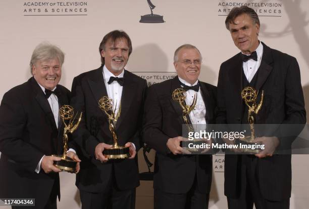 Craig Hunter, Peter R. Kelsey, Clark King and William Butler, winners Outstanding Single-Camera Sound Mixing For A Series for "Boston Legal"