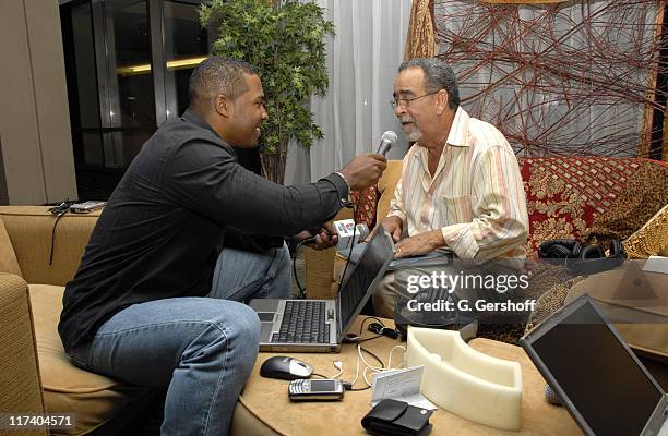 Carlos Alvarez, KLVE and Andy Montanez during The 7th Annual Latin GRAMMY Awards - Univision Radio Remotes - Day 2 at Madison Square Garden in New...